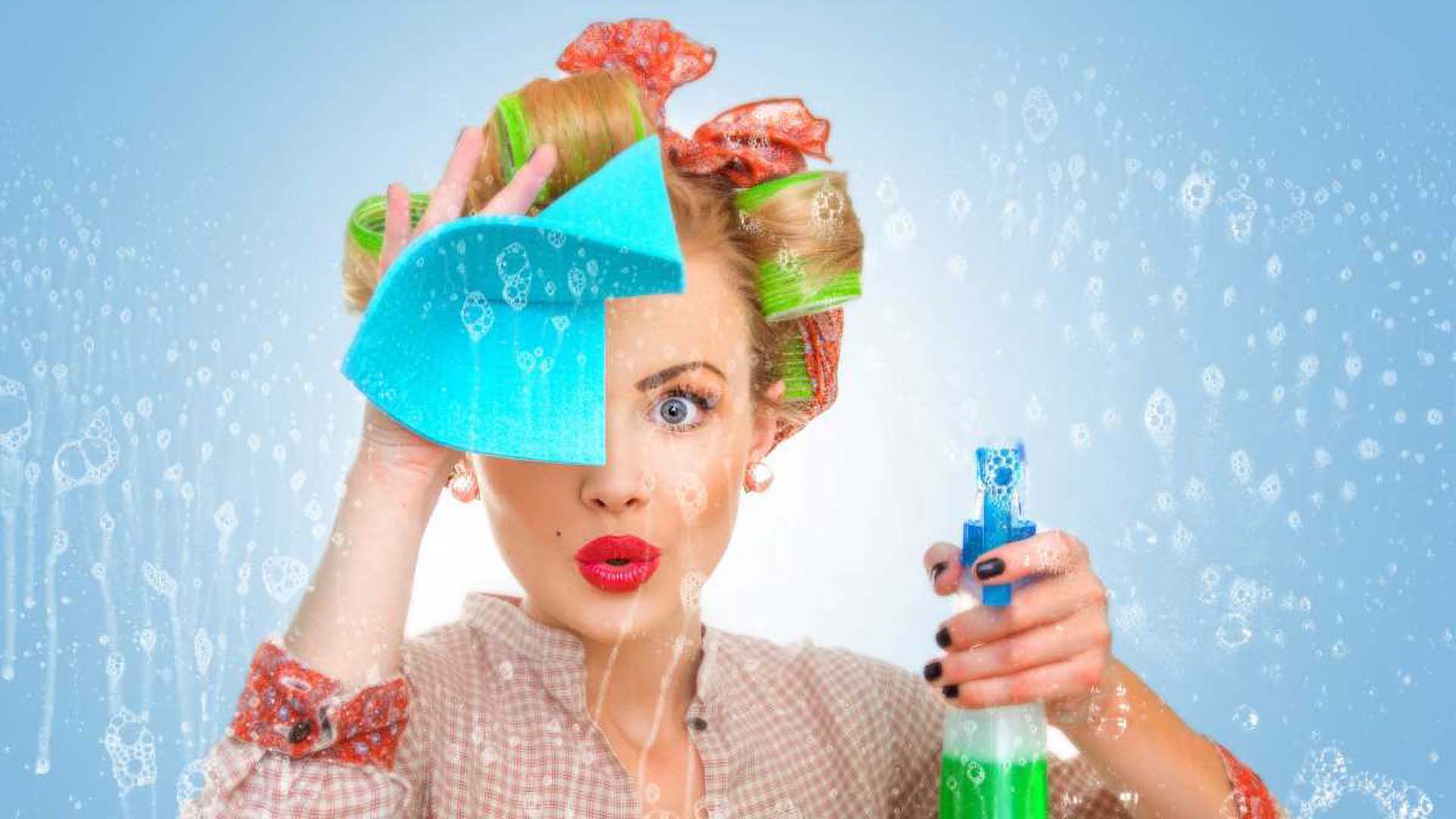 STUDIO FIVE - E-Commerce Spring Cleaning Tips: A person cleaning with a spray and a sponge.