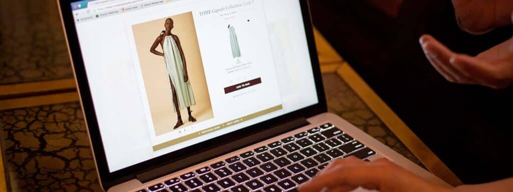 STUDIO FIVE - E-Commerce Spring Cleaning Tips: A person shopping online for clothing.