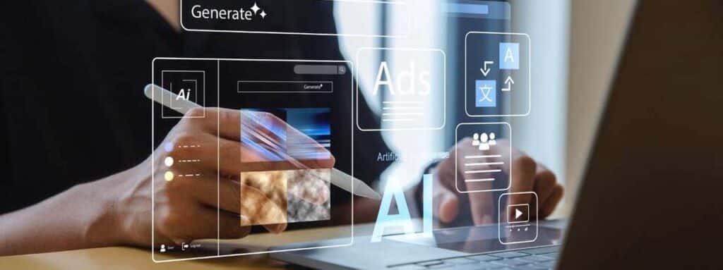 STUDIO FIVE - Smart Websites: Person using digital interface with ads